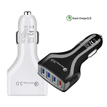 Быстрая зарядка 3,0 4USB 5V 7.0A автомобиля Зарядное устройство для IPhone х samsung Xiaomi Tablet Кабель для быстрой зарядки USB для мобильного телефона Зарядное устройство для зарядки