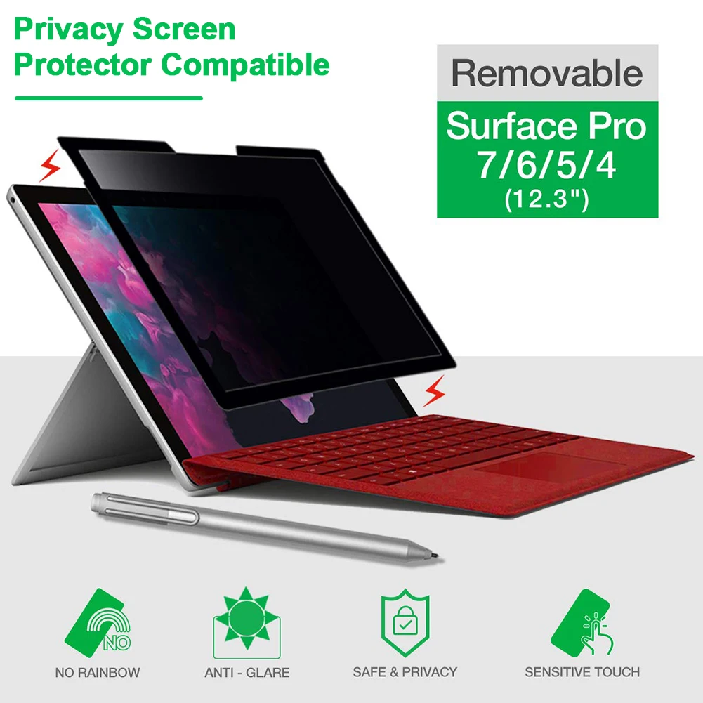 Privacy Screen Protector Protective Anti-spy film Removable Privacy Screen Filter for Microsoft Surface Pro 7 6 5 4