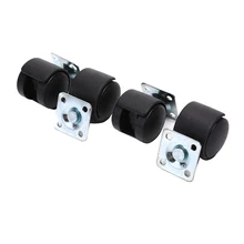 

TY NEW2022 Black Swivel Plate Caster 30mm Plastic Wheel Chair Table Castor Replacement Hardware Casters For Industrial Furniture