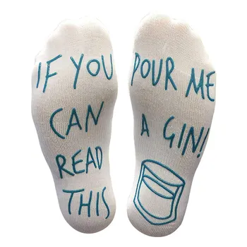 

Women Novelty Socks If You Can Read This Make Me A Tea Novelty Socks Men 3D Letter Tube Sock TC21