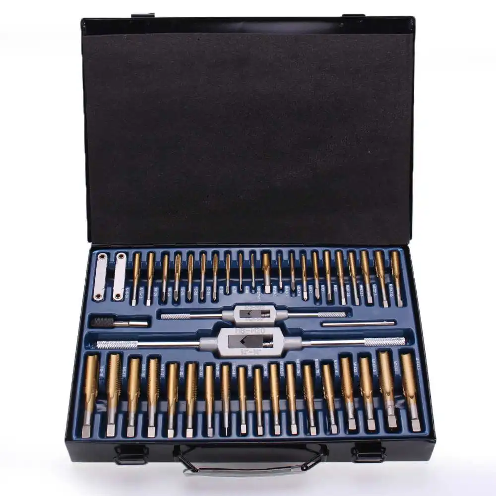 110PCS Tap and Die Combination Set Tungsten Steel Titanium METRIC Tools