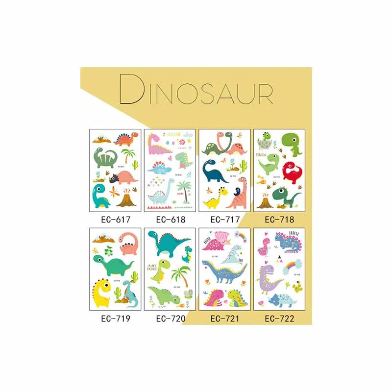 

1pc Dinosaur children tattoo stickers fake tattoo body art waterproof temporary tattoo cute funny cartoon stickers Children gift