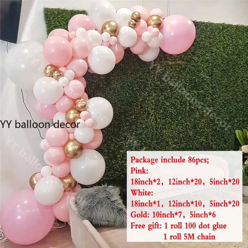 Guirnalda de globos para decoración de fiestas, arco, Pastel, Macaron