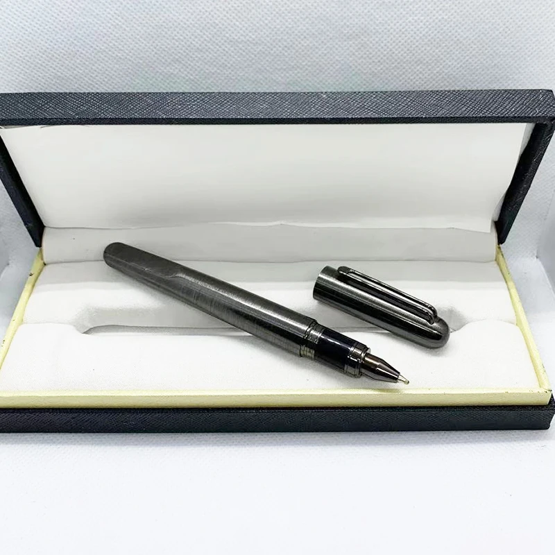 

lovem series black steel signature ballpoint pen red signature F nib ink Fountain pen Pure steel gel pens korean stationery