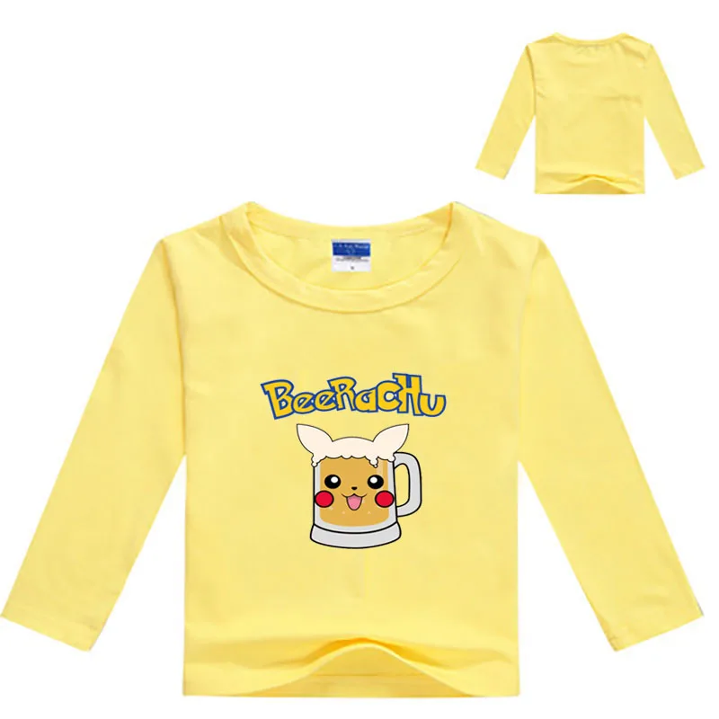 Boys T Shirt Girl Tshirt Children Clothes Toddler T-Shirt Kid Long Sleeve Tops Pokemon T Shirts Baby Tee Kids Christmas Shirt