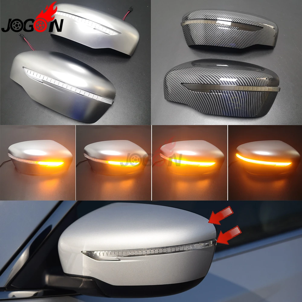 

EU US JP Plug For Nissan X-Trail Qashqai Murano Navara NP300 Pathfinder Side Mirror Shell Cover & LED Dynamic Turn Signal Light