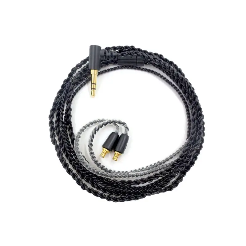 Черный A2DC разъем Медь кабель Шнур для ATH-LS50 E40 E70 CKR100 CKS1100 наушники - Цвет: Черный