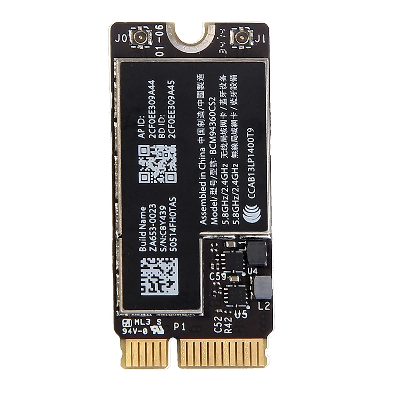 

Wireless BCM94360CS2 Wifi Card 1200Mbps Bluetooth 4.0 802.11ac Hackintosh macOS For 11" A1465 13" A1466 2013 MD711LL/A MD760