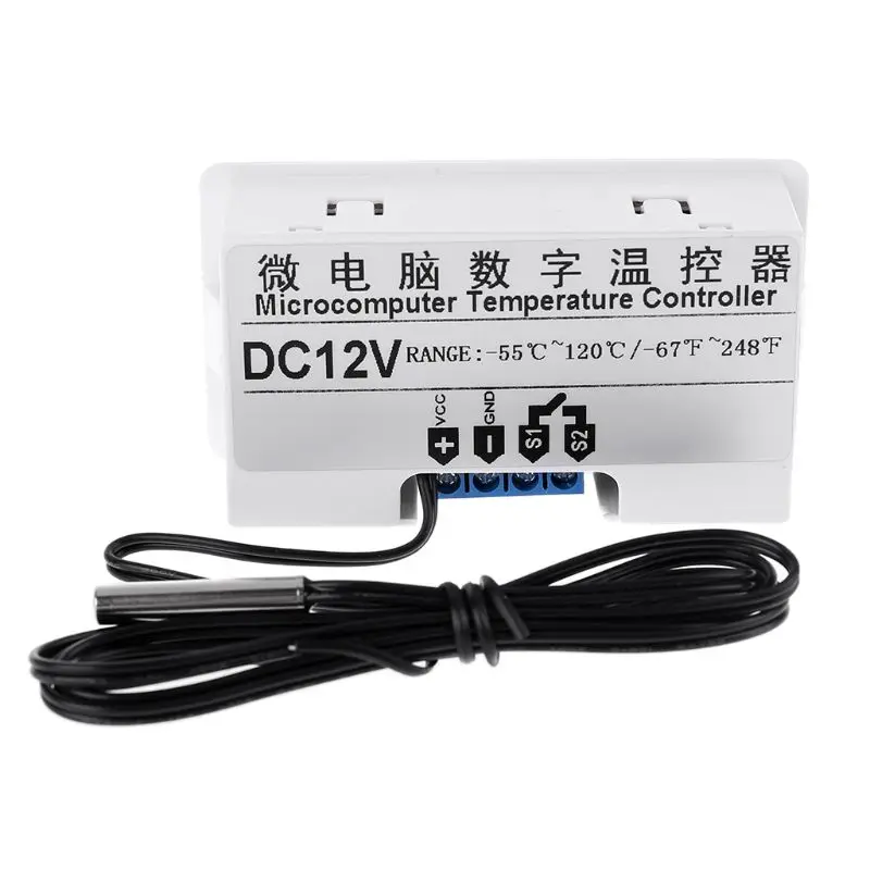 AC110V-220V DC12V Отопление термостат температура охлаждения контроллер с зуммером