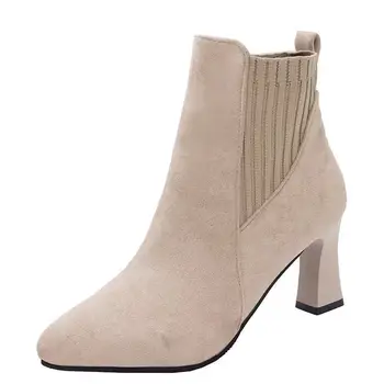 

High quality new women's shoes of Chinese brand, women's boots with fashionable middle tube, warm and plush, 2 colors