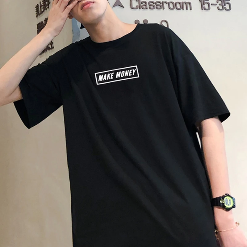 funny Letter printing New Arrival hip hop t shirt Loose All-match Men's shirts Fitness Vogue Leisure White Black man's T-shirt funny Letter printing New Arrival hip hop t shirt Loose All-match Men's shirts Fitness Vogue Leisure White Black man's T-shirt
