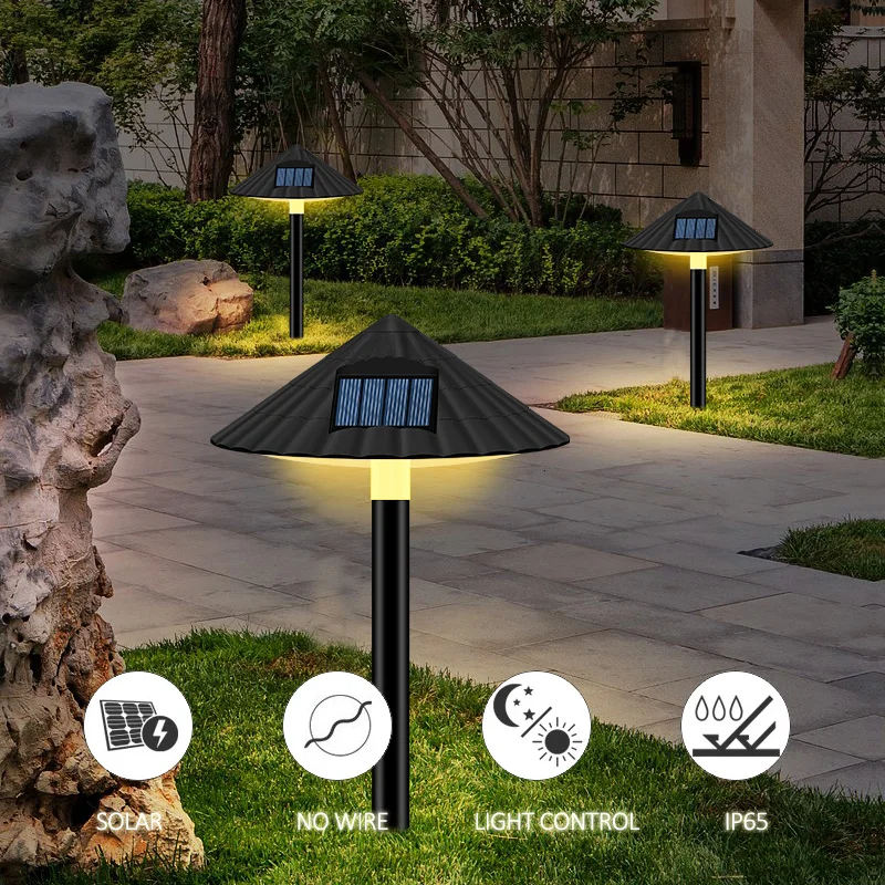 

2pcs Solar Garden Light Outdoor LED Solar Powered Lamp Lanterns Waterproof Landscape Lighting For Pathway Patio Yard Lawn