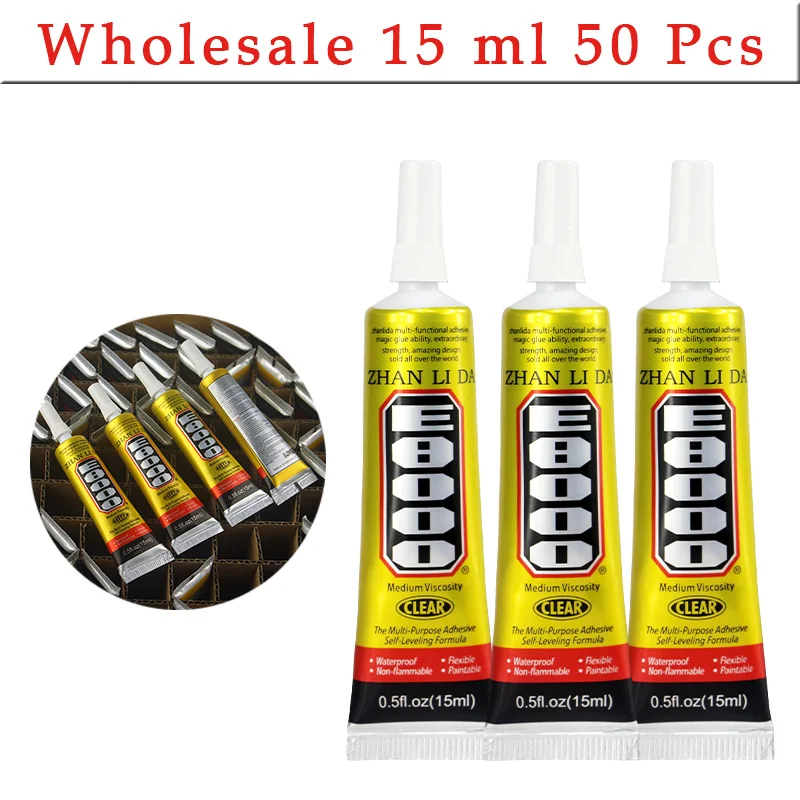 50PCS E8000 Glue 15ml Mechanic Strong For Mobile Phone Screen Repair