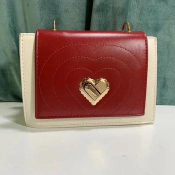 

Womens Bags PU Leather Handbags Fashion Crossbody Bag Single Shoulder Bag Love Striped Handbag Phone Pack Coin Purse Chain Bags