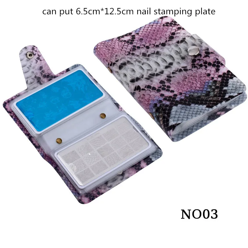 3 20Slots Nail Art Stamping Plate Case Holder Fashion Nail Stamp Template Holder Album Storage For Dia 6.5cm*12.5/6cm*12cm Stencil - Цвет: 3