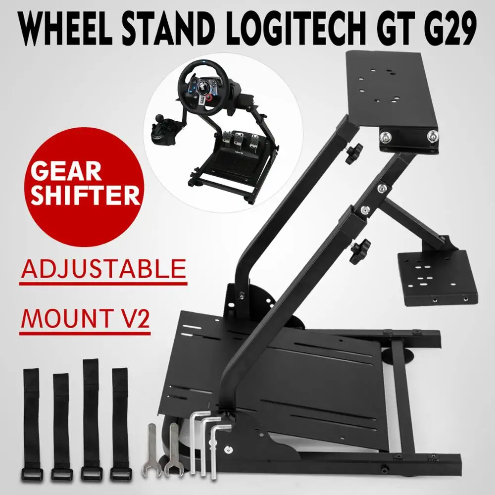 

2 Pieces Ultimate Simulator Steering Wheel Racing Game Stand Logitech G29 Thrustmaster T300RS Unique Flexibility