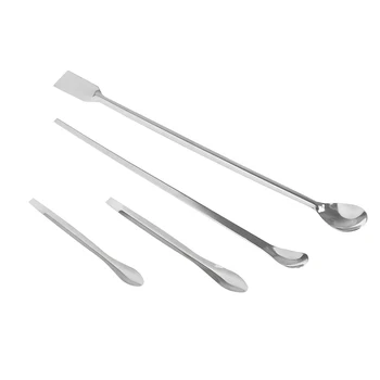 

Lab Micro Spatula Medicine Spoon Pill Holder Shovel Pharmacy 30/26/14/12cm Stainless Steel