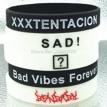 1 шт. xxx Xxxtentacion xxxtentacion sad Bad vibes forever Американский раппер звезда силиконовая браслет