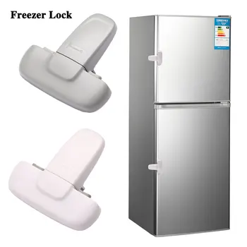 1 Pcs Home Refrigerator Lock Fridge Freezer Door Catch Lock Toddler Kids Child Cabinet Safety Lock For Baby Safety Child Lock 1