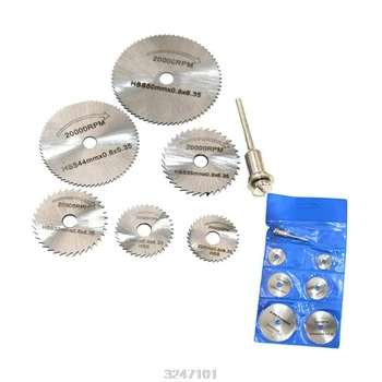 

7pcs/set Mini High Speed Steel Saw Web Circular Rotary Cutting Blade Wheel Discs Mandrel Electric Grinding Accessories