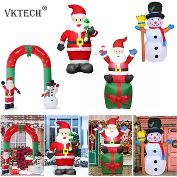 

1.8m Santa Claus Snowman Inflatable Toy Outdoors Christmas Decorations for Home Garden Yard Arch Ornament Festival Party Props