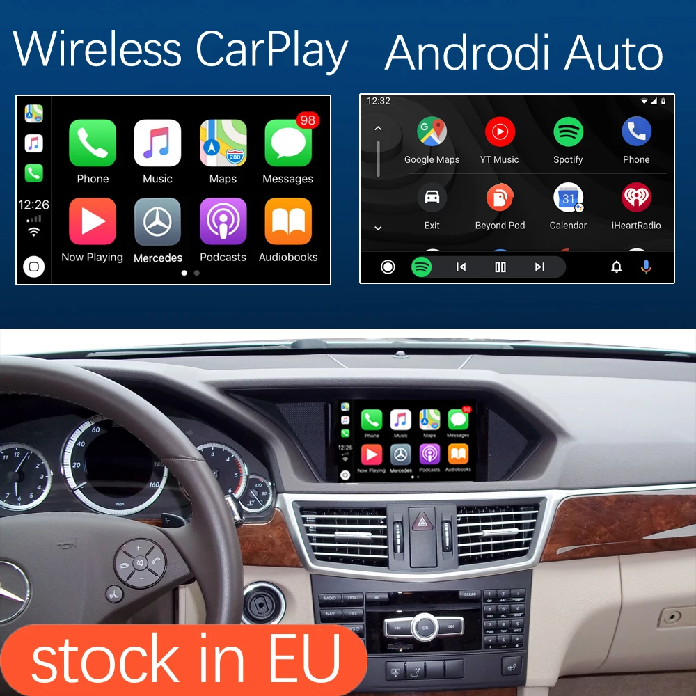Беспроводной Apple CarPlay Android Auto для Mercedes Benz E-Class W212 E Coupe C207 2011-2015 с MirrorLink AirPlay USB функция