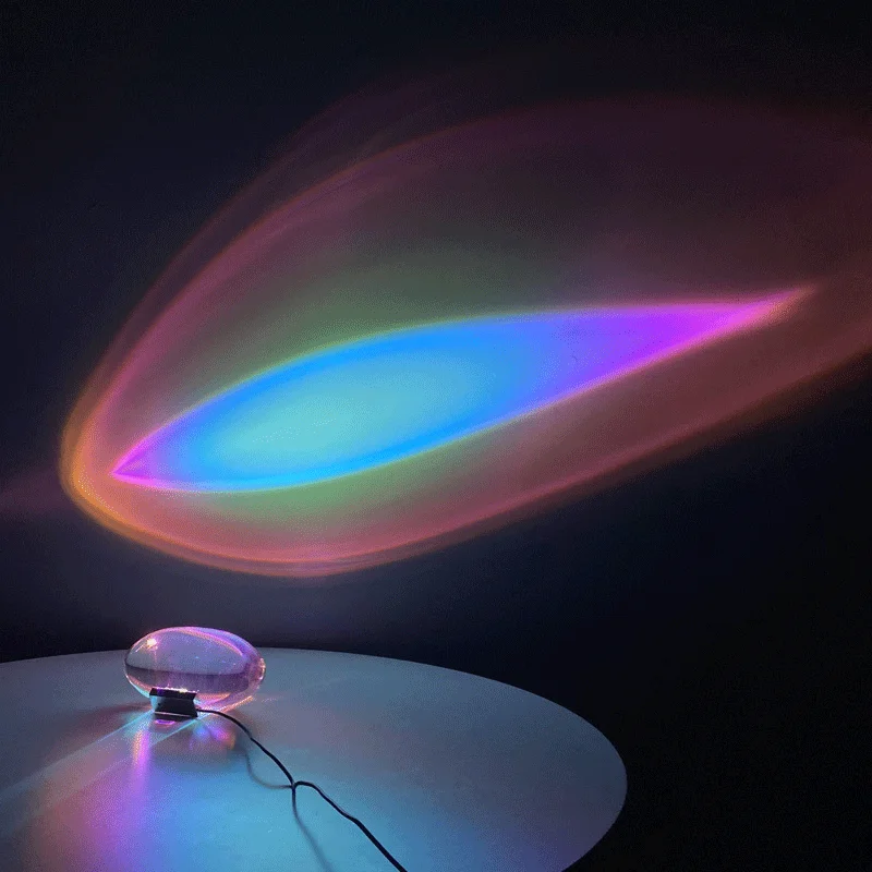 Sky Eye Crystal Table Lamp Italian Creative Exhibition Hall Living Room Designer Projector Atmosphere LED Sunset Night Lights | Освещение