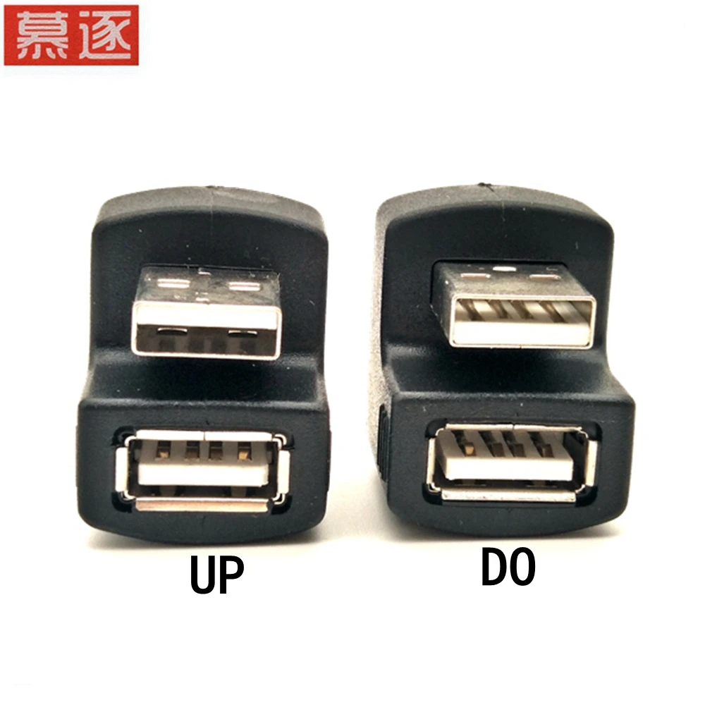 Высококачественный USB адаптер 180 ° Переходник 2 0 папа мама 90