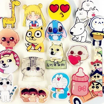 

Anime Brooch dog cat Giraffe Collar Brooches Jeans Shirt Handbag Badges on Backpack Pins Cartoon