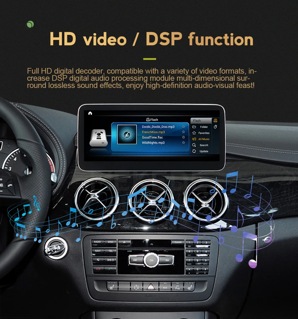 Автомобильный мультимедийный плеер HD Android 10 8 ядер 4 Гб + 64 ГБ 4G LTE GPS навигация для
