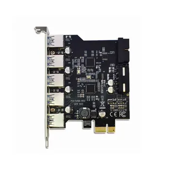 

7 Ports Express Card High Speed 15 Pin Converter Home Durable Notebook Laptop Desktop Computer PCI E To USB 3.0 Power Connector