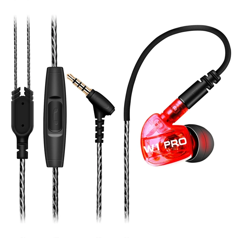 Ligofwis W1PRO Earphones Mini Dual Driver DIY Detachable Earphone Extra Bass Turbo Wide Sound Gaming Headset mp3 Field Headset