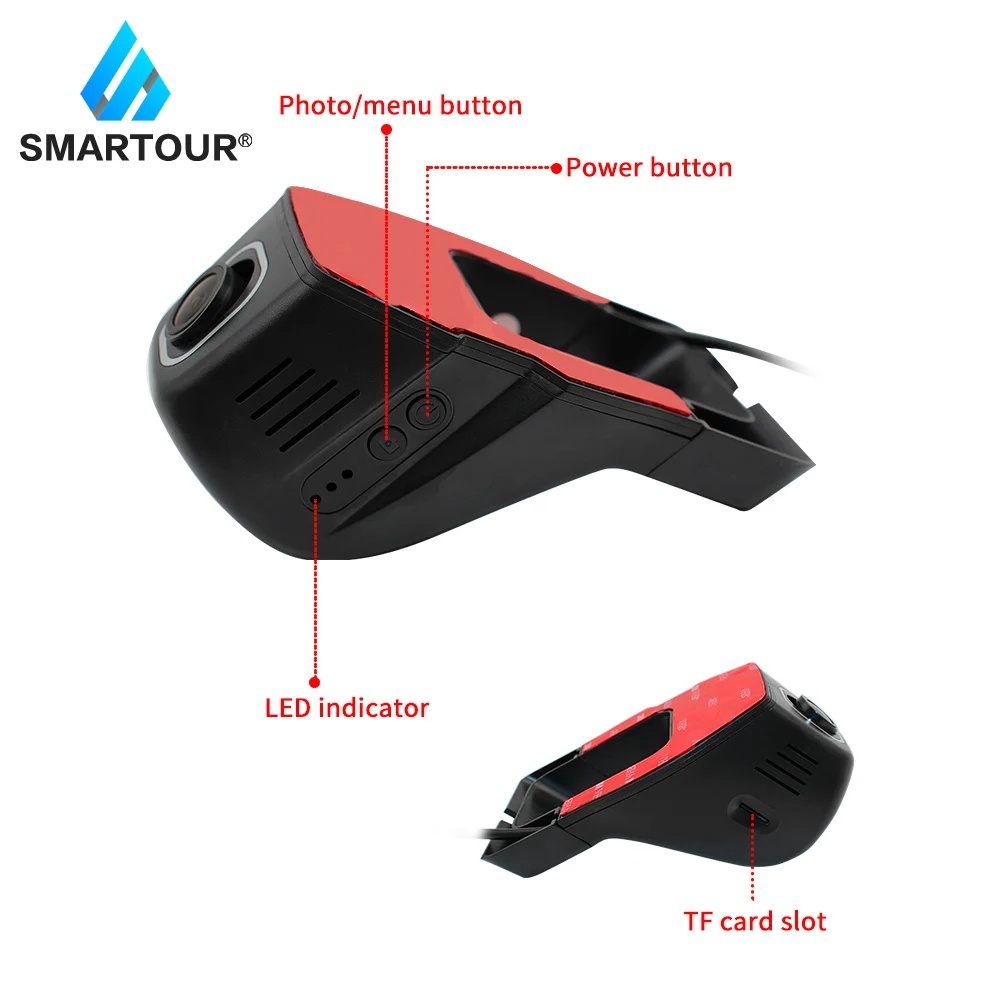 Smartour Mini 4K 2160P/1080P FHD автомобильный видеорегистратор с объективом 170 градусов wi fi