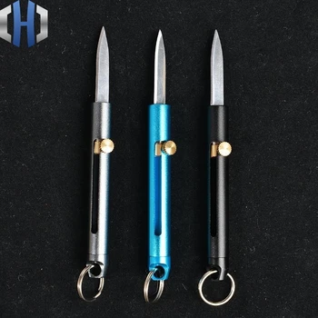 Aluminum Alloy Mini Knife Sharpener Multi Function Mini Pocket Knife Outdoor Portable Demolition EDC Knife mini exquisite portable multi knife ring outdoors fold originality gift pocket recommend blades craft cutting titanium alloy