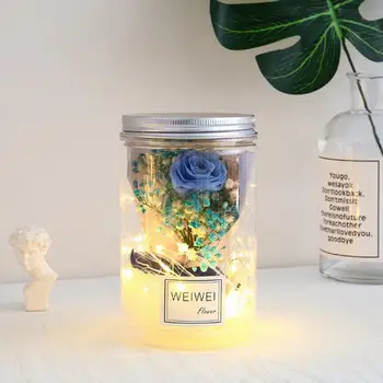 

Night Lamp LED Night Light with Preserved Flower Dried Flowers Bouquet Wedding Present Home Decor Best Gifts