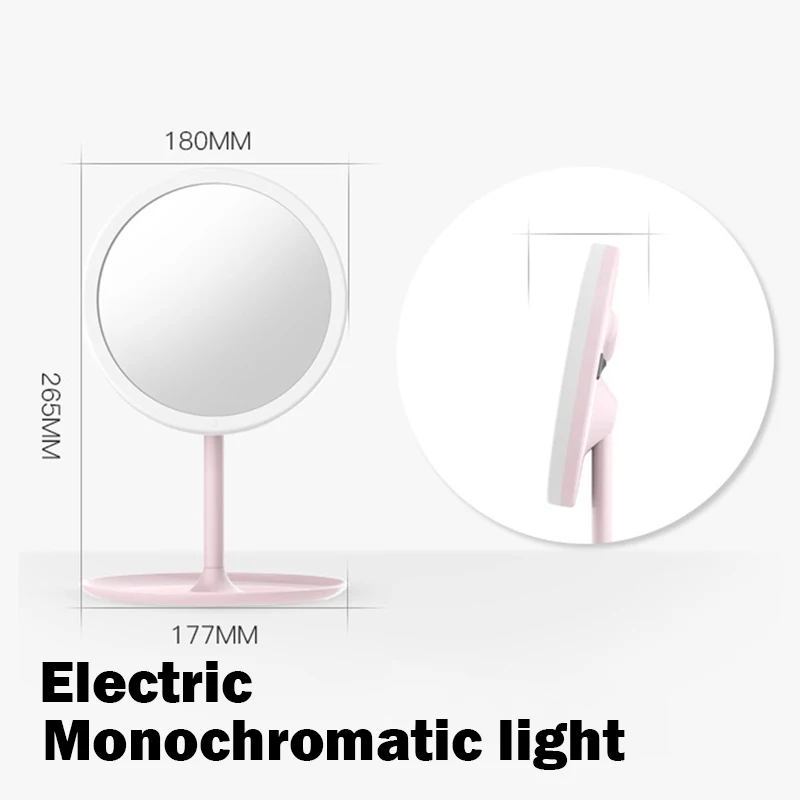 Led Light Makeup Mirror Desktop Rechargeable Vanity Mirror Desktop Folding Professional Beauty Portable Mirror With LED Light - Цвет: as picture
