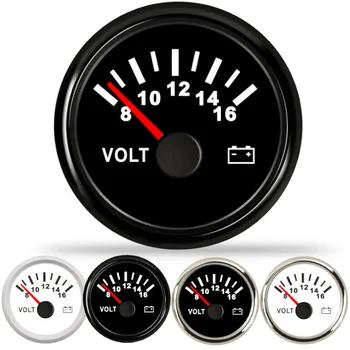 

Boat Volt Meter Gauge Car Voltmeter 52mm fit Mairne Yacht Motorcycle Car Voltmeter Gauges 8-16 Volts With Red Backlight 9-32V