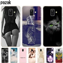 Силиконовый чехол для телефона samsung Galaxy A6 Dual SIM SM A600 A600F, мягкая задняя крышка из ТПУ для samsung A6 Plus A605 A605F pop