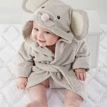 Пижама с капюшоном и изображением животных для маленьких мальчиков и девочек; Одежда для сна с изображением мышки, панды, слона; Ночная руба...