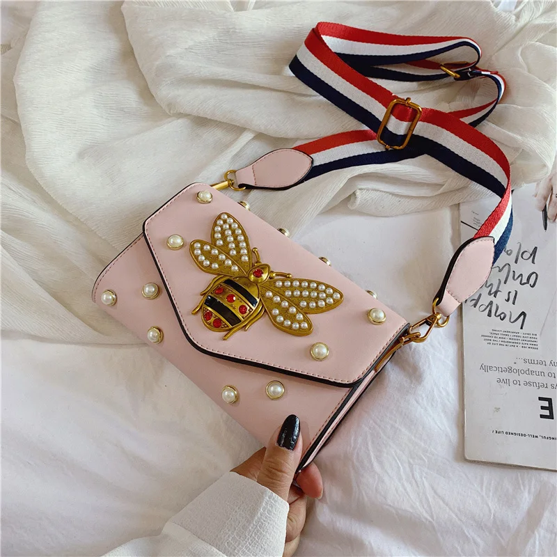 Bolsa Feminina, новинка, модные брендовые женские маленькие сумочки с Пчелой, на цепочке, сумки через плечо, вечерние, клатч, Основная сумка для женщин