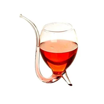 

1pcs Wine Glass 300ml Juice Cup Gift Simple Design Style with Tube Straw White Fashion Glass Holder Drinkware Kitchen Tools