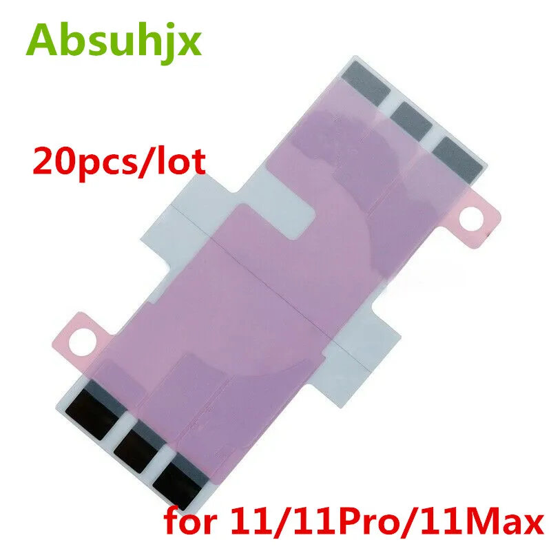 Absuhjx 20 шт. стикер батареи для iPhone 11 Pro Max 11pro клейкая двойная лента Тяговая дорожка детали фиксации|Наклейки