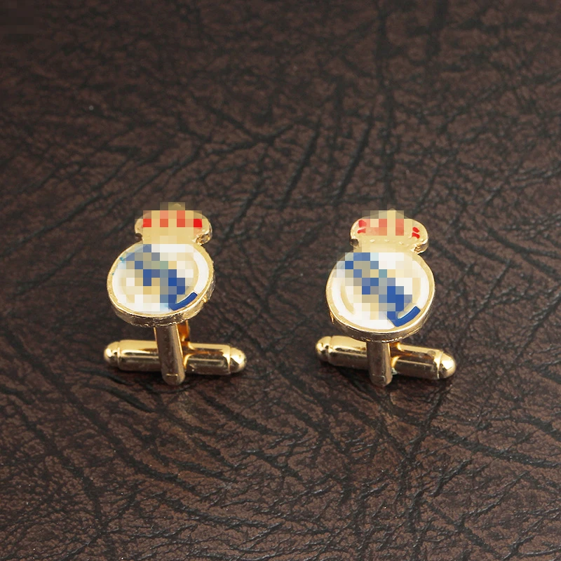 Модные запонки с логотипом футбольного клуба для фанатов команды Реал Мадрид