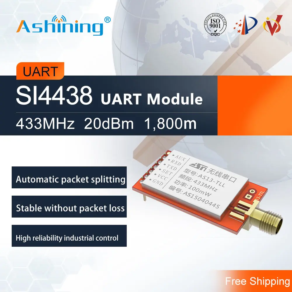 AS13 TTL 433mhz 100mW SI4438 беспроводной приемник передатчика радиочастотный модуль|Детали