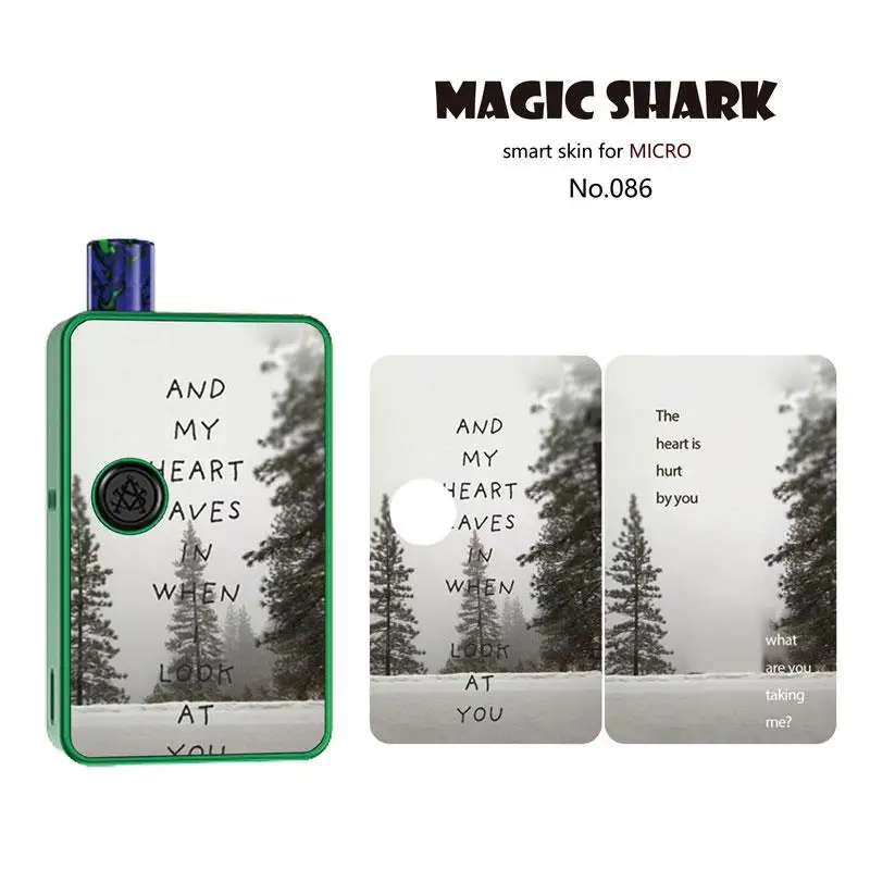 Волшебная Акула Dream On Dearmer Me+ You английские слова наклейка Vape Pod чехол пленка кожного покрытия для Asvape Micro Elf - Цвет: 086