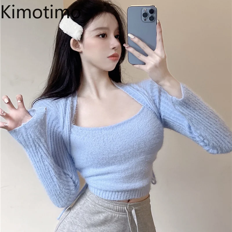 Свитер Kimotimo из норкового флиса женский осенне-зимний мягкий однотонный пуловер с