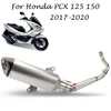 For Honda PCX 125 150 2017 2018 2019 2020 Slip on Motorcycle Exhaust Muffler Tube Front Link Pipe System with DB Killer