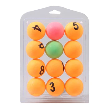 

12pcs/box Table Tennis Ball Competition Training Games Funny 40mm Racquet Sports Raffle Accessory Color Number Family Lucky Draw