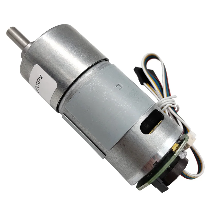 37GB545 Metal Gear Motor with Encoder 12V DC High Torque Low Noise 110RPM 