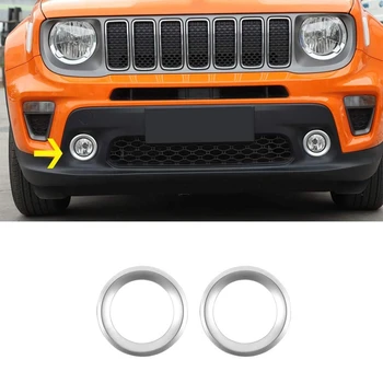 

Front Fog Light Cover Trim for Jeep Renegade 2019 ABS Fog Light Decorative Cover Trim Car Accessories